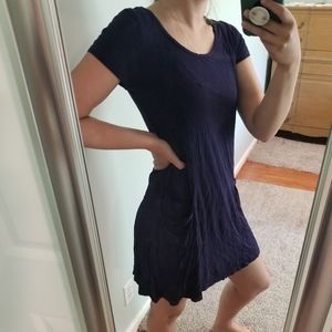 Tee shirt dress scoop neck